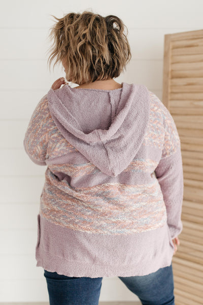 Too Soft To Handle Hooded Sweater in Lavender