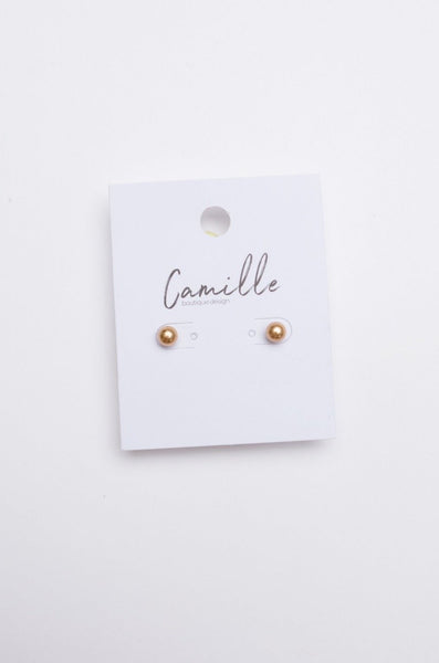 Subtle Holiday Feels Small Stud Earrings in Gold