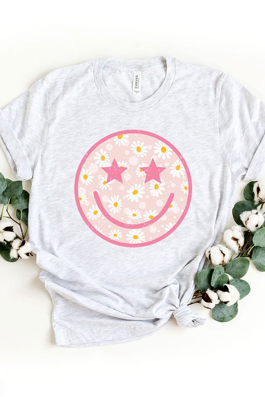 Smiling Daisy Face Graphic Tee