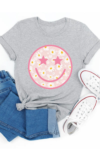 Smiling Daisy Face Graphic Tee
