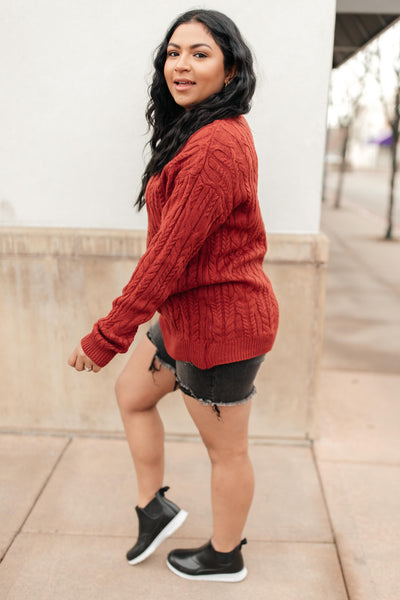 Annie Knit Top in Rust