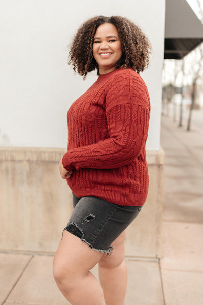 Annie Knit Top in Rust