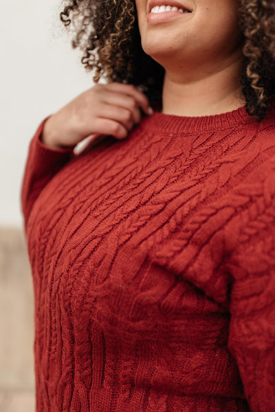 Annie Knit Top in Rust