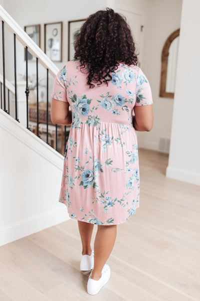 Be A Doll Floral Dress in Dusty Pink