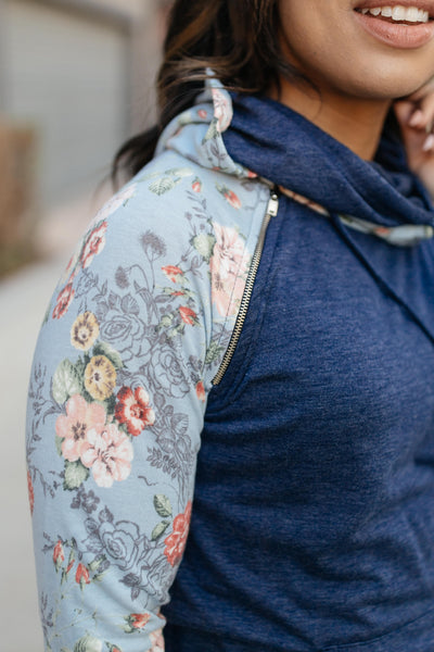 Bits Of Floral And A Zipper Hoodie