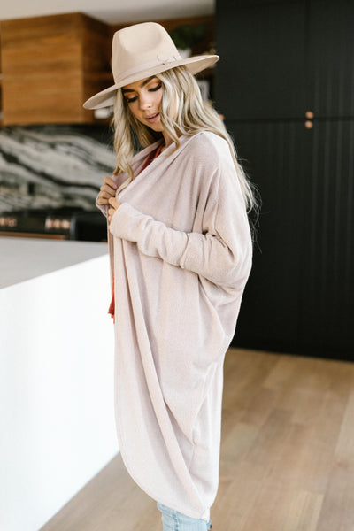 Cozy Cardi In Taupe