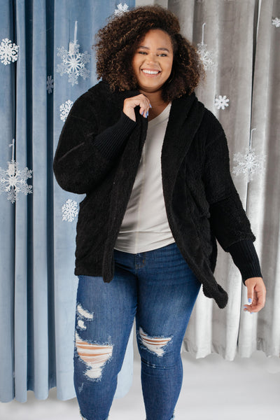 Overly Cozy Cardigan in Black