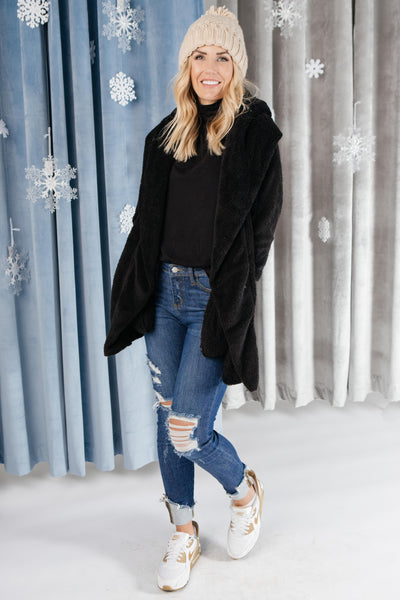 Overly Cozy Cardigan in Black