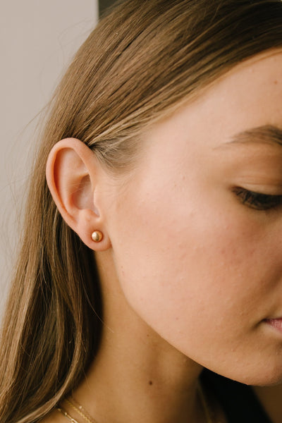 Subtle Holiday Feels Small Stud Earrings in Gold