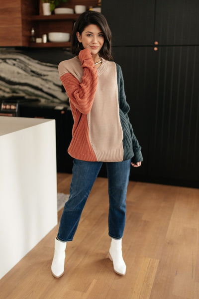 A Sweater With Colors in Peach