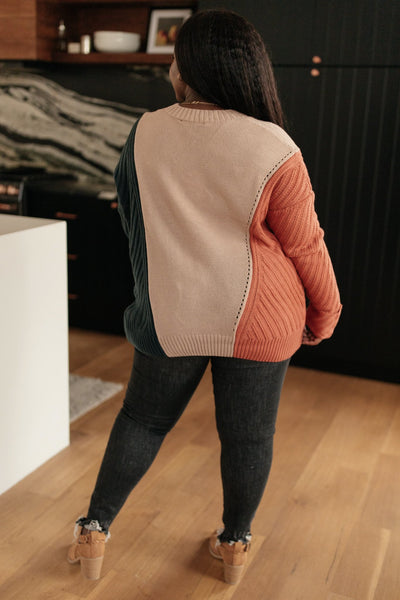 A Sweater With Colors in Peach