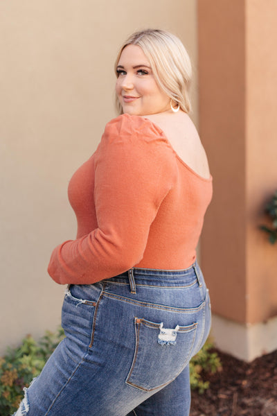 Sweetheart Bodysuit In Pumpkin Spice