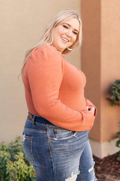 Sweetheart Bodysuit In Pumpkin Spice