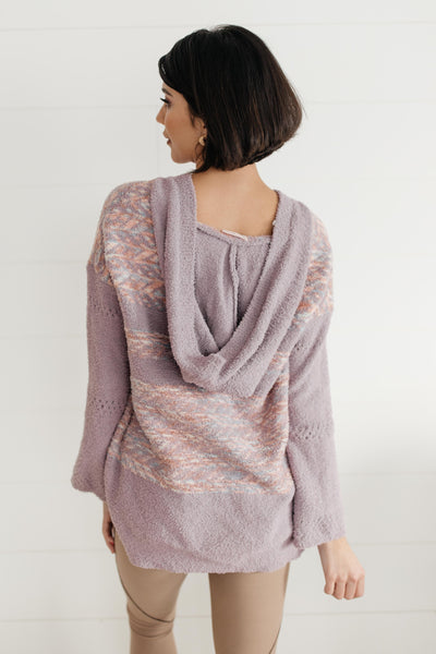 Too Soft To Handle Hooded Sweater in Lavender