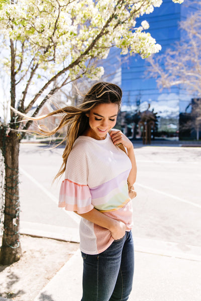 Glass Half Full Of Stripes Top