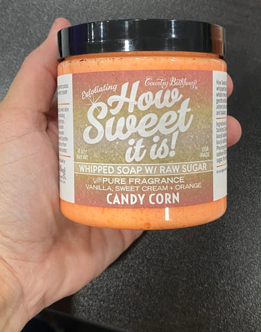 How Sweet It Is! Whipped Soap with Raw Sugar -Candy Corn - Cash and Company Clothing