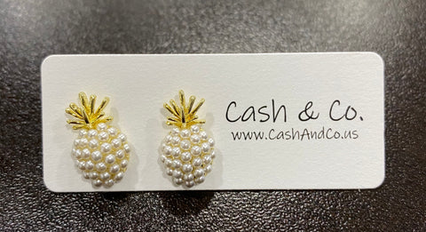 Pearled Pineapple Studs - Cash and Company Clothing