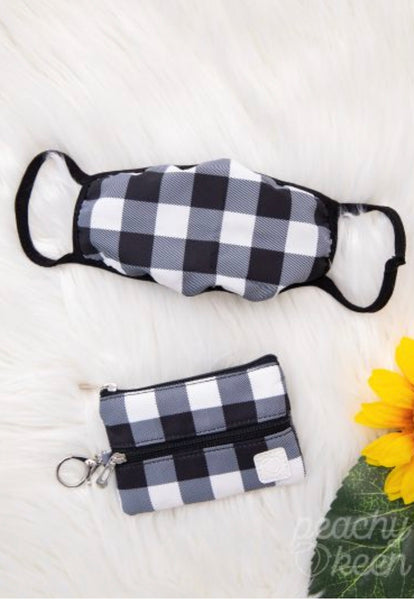 Buffalo Plaid Mini Versi Bag and Mask - Cash and Company Clothing