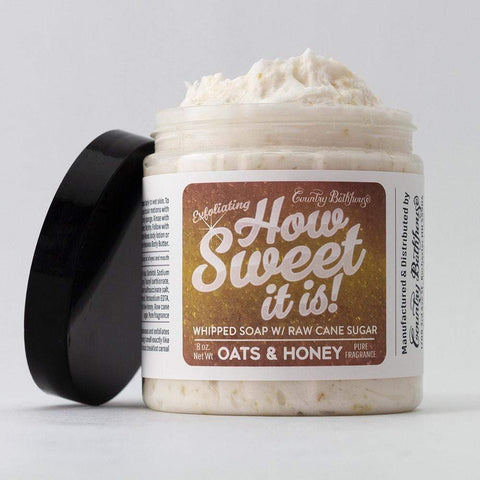 How Sweet It Is Whipped Soap with Raw Sugar - Oats and Honey - Cash and Company Clothing