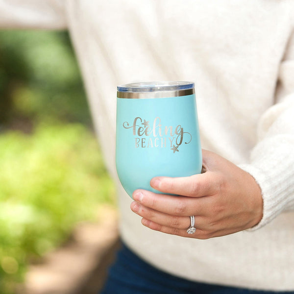 Feeling Beachy Teal 12oz Insulated Tumbler