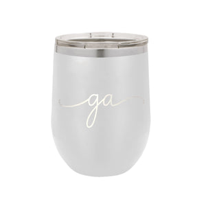 Georgia Rep Your State White 12oz Insulated Tumbler