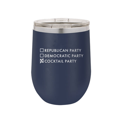 Cocktail Party Navy 12oz Insulated Tumbler