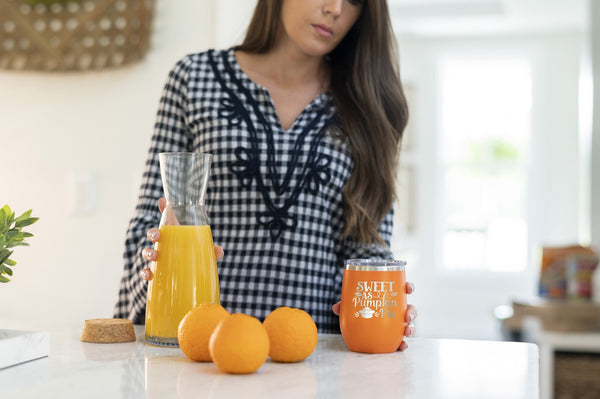 Sweet as Pumpkin Pie Orange 12oz Insulated Tumbler