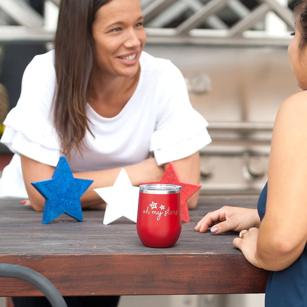 Oh My Stars Red 12oz Insulated Tumbler