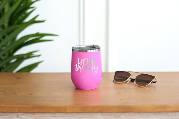 Liquid Therapy Pink 12oz Insulated Tumbler