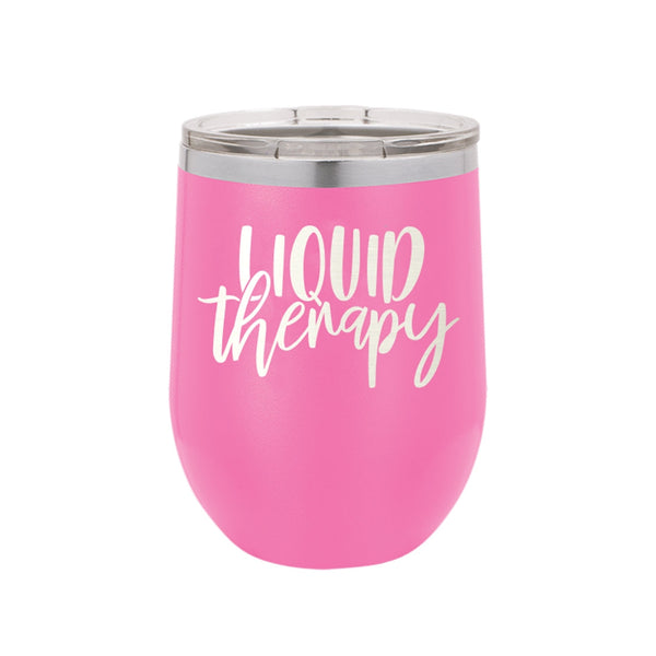 Liquid Therapy Pink 12oz Insulated Tumbler