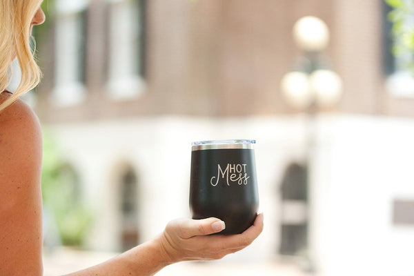 Hot Mess Black 12oz Insulated Tumbler