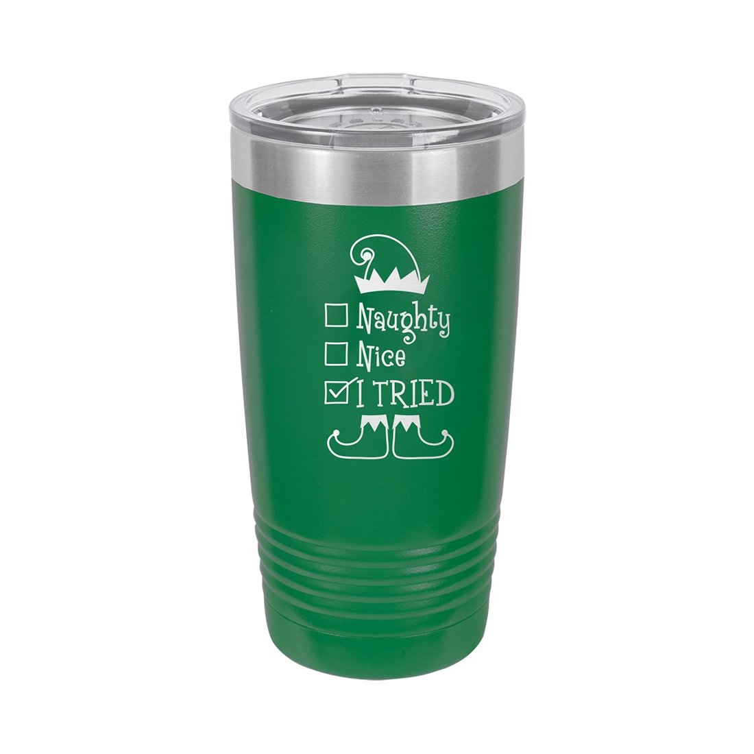 Naughty, Nice Green 20oz Insulated Tumbler