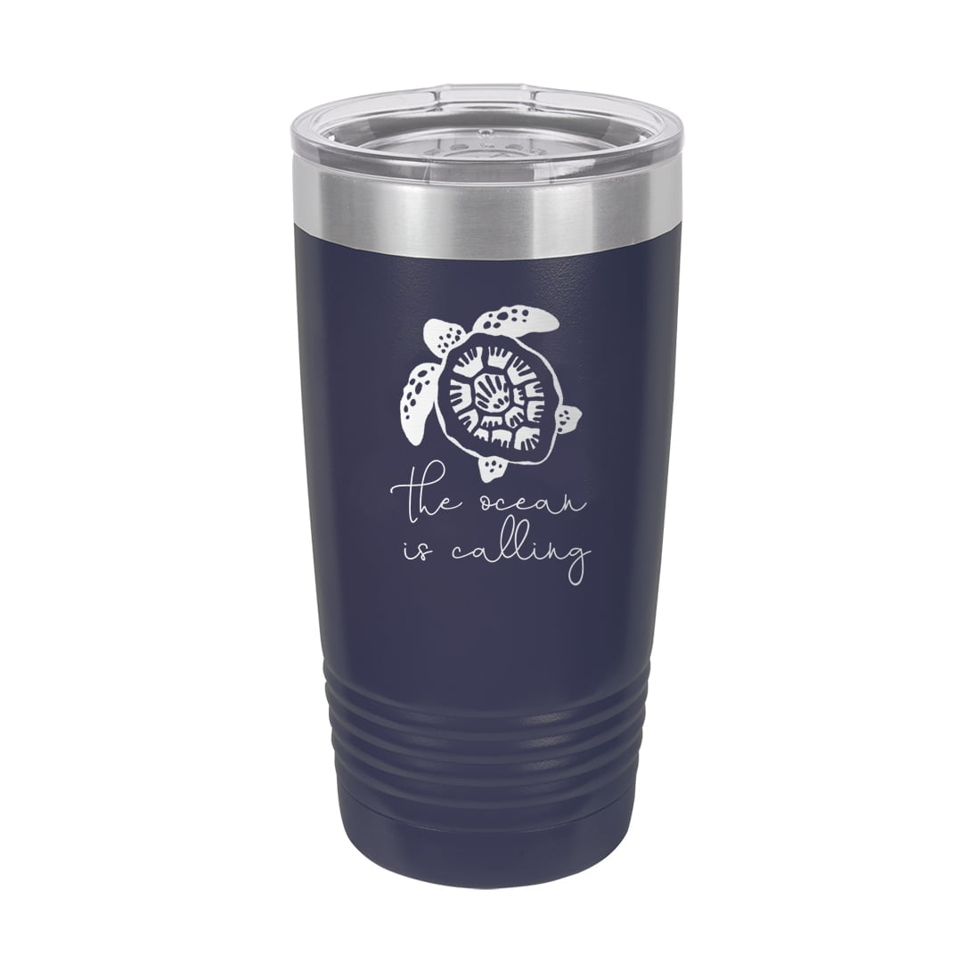 The Ocean is Calling Navy 20oz Insulated Tumbler